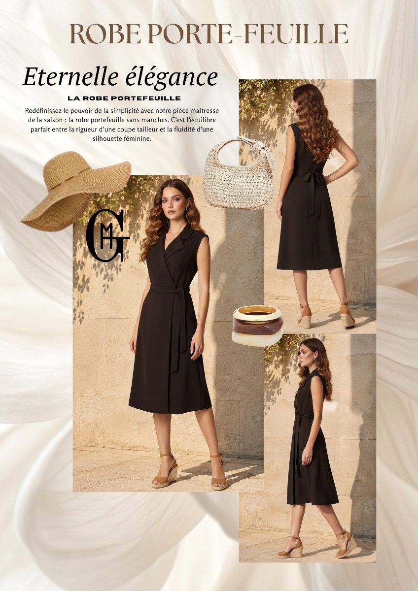 Robe portefeuille sans manches