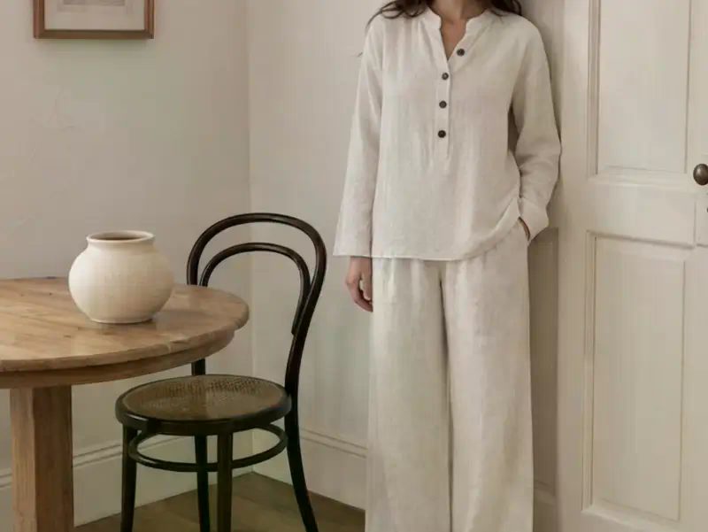 Ensemble coordonné en lin